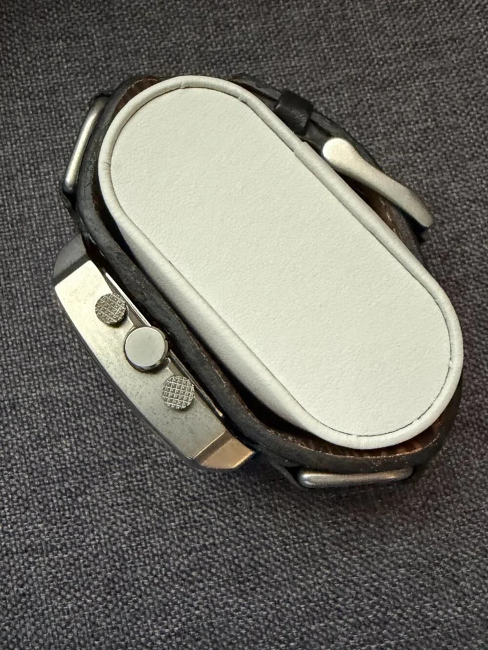 Fossil JR-1196 Black Leather Cuff Watch
